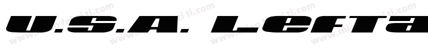 U.S.A. Leftalic字体转换